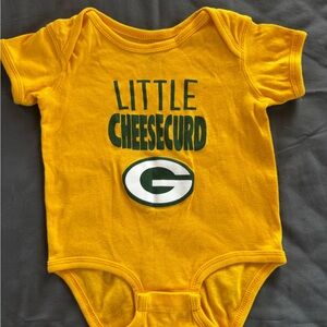 Little Cheese Curd Green Bay Wisconsin Yellow Bodysuit